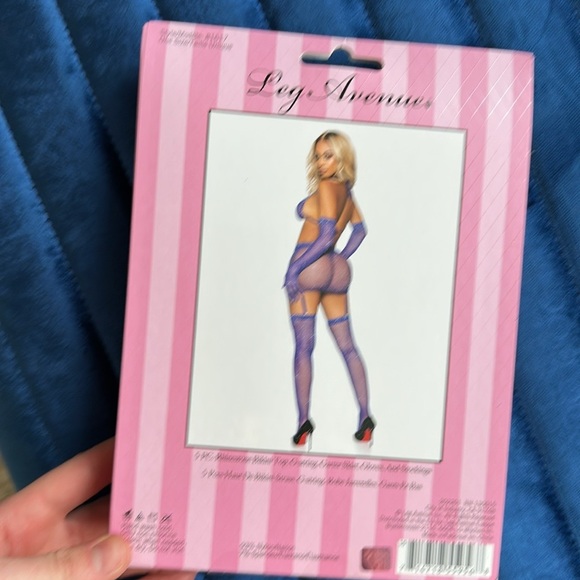 NEW IN BOX Leg Avenue blue sparkly lingerie outfit - Picture 2 of 2